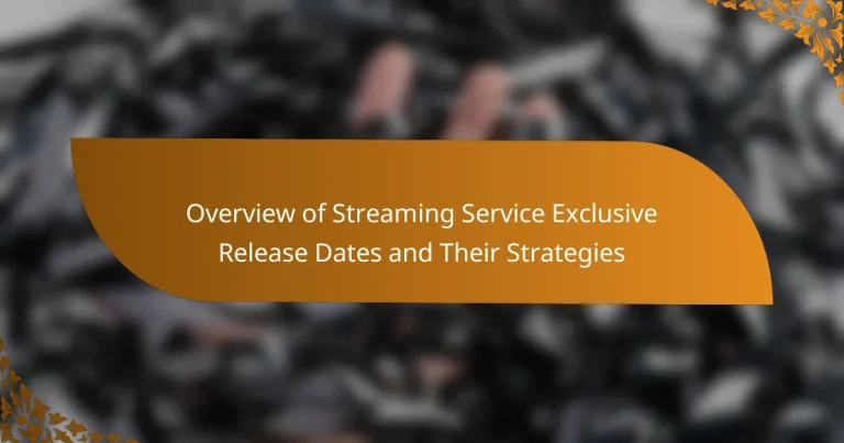 Overview of Streaming Service Exclusive Release Dates and Their Strategies