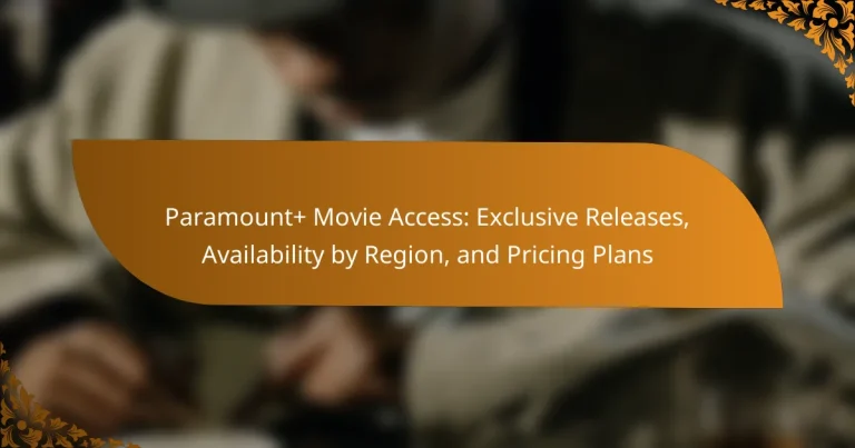 Paramount+ Movie Access: Exclusive Releases, Availability by Region, and Pricing Plans