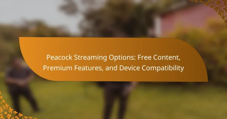 Peacock Streaming Options: Free Content, Premium Features, and Device Compatibility
