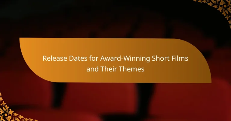 Release Dates for Award-Winning Short Films and Their Themes