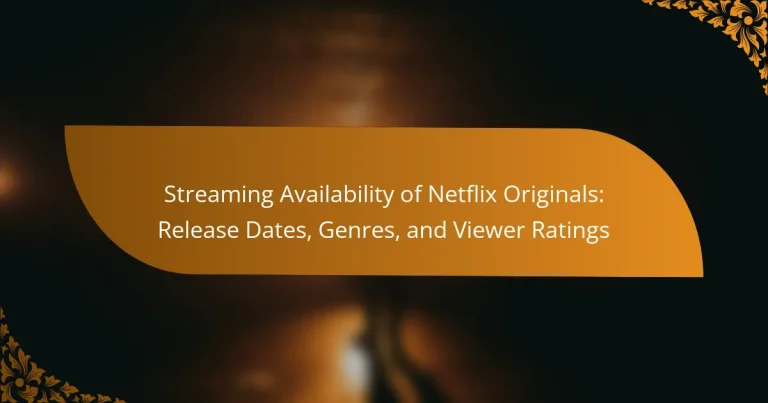 Streaming Availability of Netflix Originals: Release Dates, Genres, and Viewer Ratings