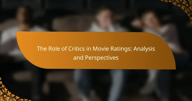 The Role of Critics in Movie Ratings: Analysis and Perspectives