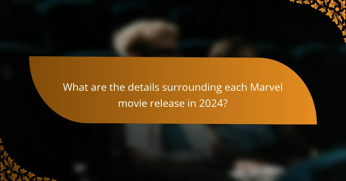 What are the details surrounding each Marvel movie release in 2024?