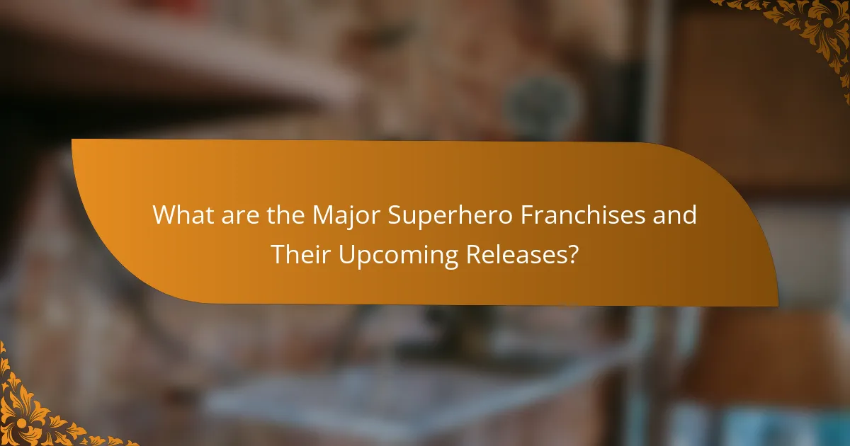 What are the Major Superhero Franchises and Their Upcoming Releases?