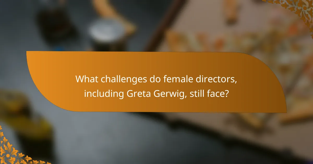 What challenges do female directors, including Greta Gerwig, still face?