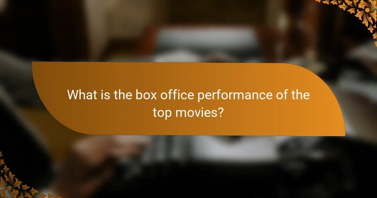 What is the box office performance of the top movies?