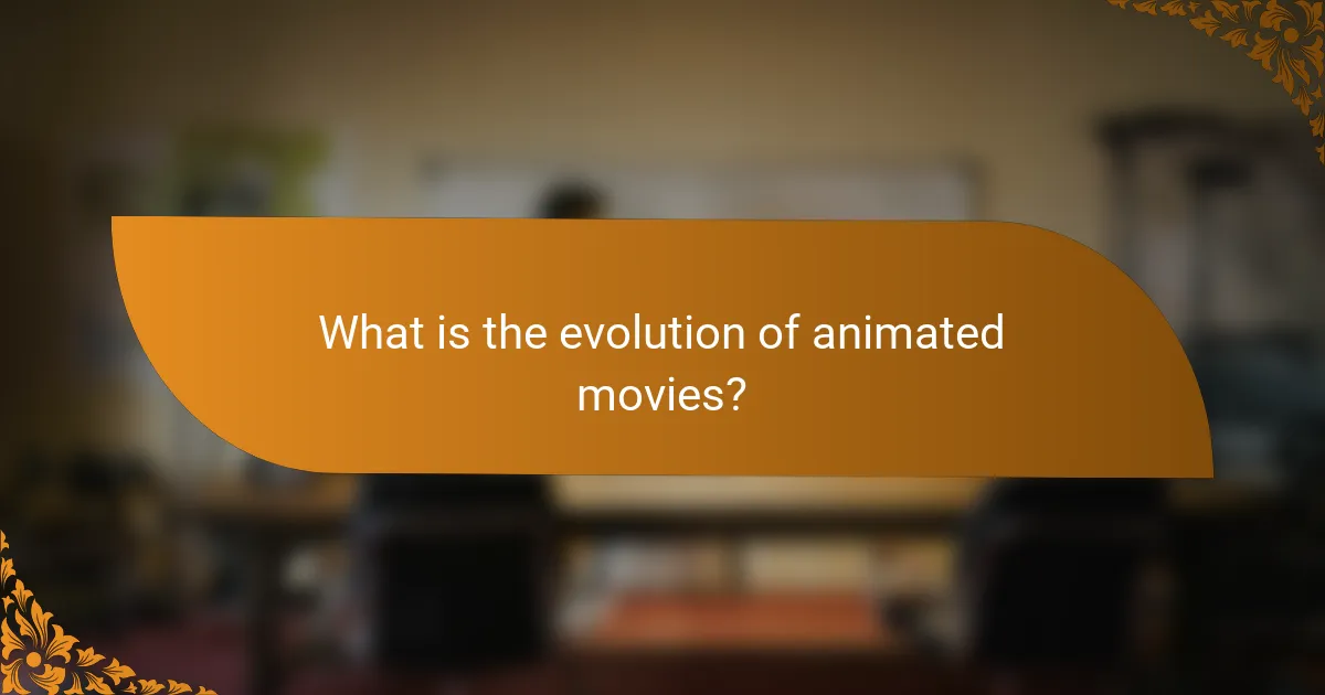What is the evolution of animated movies?